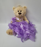 20" Quince Bear With Ruffles - ARC16832-5R Lavender (Made to Order)