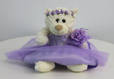 12" White Bear  - Lavender (24pcs/Ctns) B09601N-5