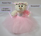 12" White Bear  - Beige (24pcs/Ctns) B09601N-2