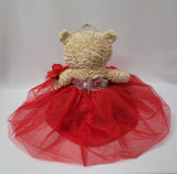 20" Quince Light Brown Bear With Embroidery "Mis 15 Anos" - B16632-14 Red