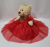 20" Quince Light Brown Bear With Embroidery "Mis 15 Anos" - B16632-14G Red With Gold Trim