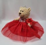 20" Quince Light Brown Bear With Embroidery "Mis 15 Anos" - B16632-14 Red