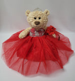 20" Quince Light Brown Bear With Embroidery "Mis 15 Anos" - B16632-14 Red