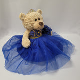 20" Quince Light Brown Bear With Embroidery "Mis 15 Anos" - B16632-15G Royal Blue With Gold Trim