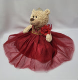 20" Quince Light Brown Bear With Embroidery "Mis 15 Anos" - B16632-7G Burgundy With Gold Trim