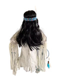 16" PORCELAIN INDIAN DOLL D16686, ZIHNA