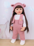 19" Reborn Baby with Brown hair - KK1971B