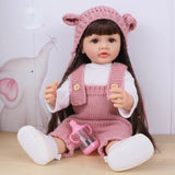 19" Reborn Baby with Brown hair - KK1971B