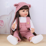 19" Reborn Baby with Brown hair - KK1971B
