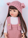 19" Reborn Baby with Brown hair - KK1971B