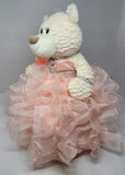 16" Quince Bear With Ruffles - ARC16831-29R Blush (Made to Order) - Kinnex Dolls | ARC16831-29R |