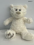 12" White Bear Body With Embroidery "Mi Presentacion"  - B09831P