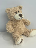 12" Light Brown Bear Body With Embroidery "Mi Bautizo"  - B09832B