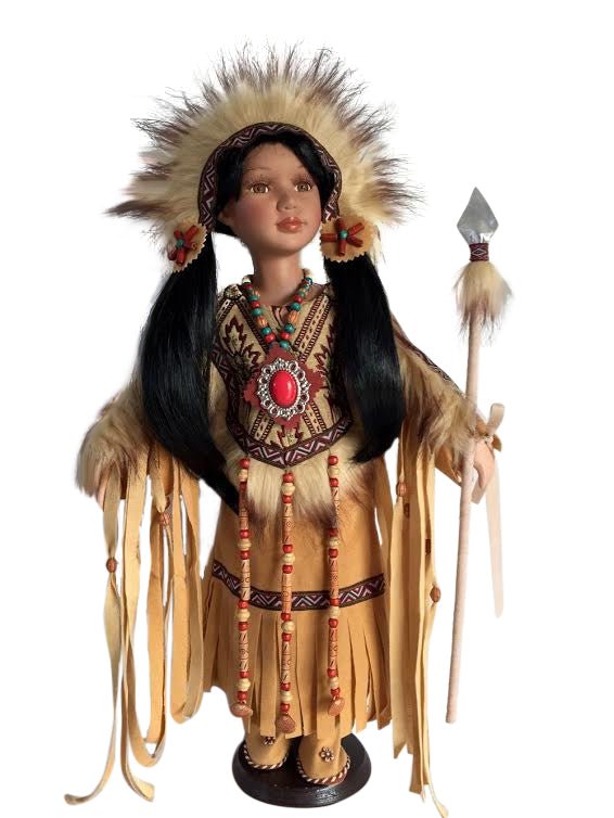 Wholesale Ramita 16 Porcelain Indian Doll 6pcs Ctn D16694 Kinnex Dolls