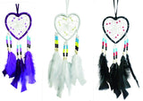 4"W HEART SHAPE DREAMCATCHER(SET OF 6 COLORS ASST'D) DC04231K - Kinnex Dolls | DC04231K |