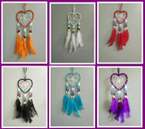 4"W HEART SHAPE DREAMCATCHER(SET OF 6 COLORS ASST'D) DC04231K - Kinnex Dolls | DC04231K |