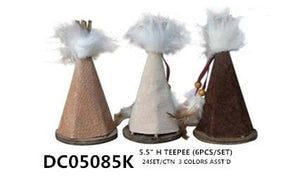5.5" H TEEPEE (6PCS/SET) DC05085K - Kinnex Dolls | DC05085K |