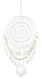15.8" X 37.5" White Crochet Dream Catcher DC16319 - Kinnex Dolls | DC16319 |