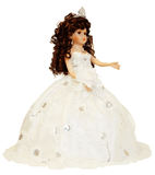 18" Quince Umbrella Dolls KB18725-1 White - Kinnex Dolls | KB18725-1 |