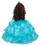 18" Sleeveless Umbrella Quince Dolls KB18724-23B Aqua - Kinnex Dolls | KB18724-23B |