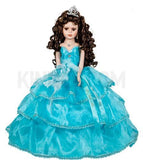 18" Sleeveless Umbrella Quince Dolls KB18724-23B Aqua - Kinnex Dolls | KB18724-23B |