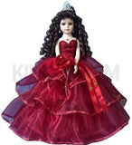 18" Sleeveless Umbrella Quince Dolls KB18724-7B Burgundy - Kinnex Dolls | KB18724-7B |
