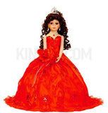 18" Quince Umbrella Dolls KB18725-14 Red - Kinnex Dolls | KB18725-14 |