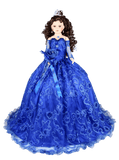 28" Birthday Umbrella Dolls KB28200-15 Royal Blue - Kinnex Dolls | KB28200-15 |