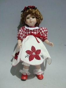 12" Xmas Girl Doll In Red KC12207 - Kinnex Dolls | KC12207 |