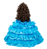 18" Quince Umbrella Dolls KK18729-10 Turquoise - Kinnex Dolls | KK18729-10 |