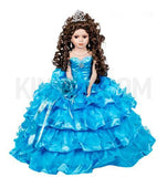 18" Quince Umbrella Dolls KK18729-10 Turquoise - Kinnex Dolls | KK18729-10 |