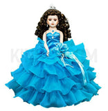18" Quince Umbrella Dolls KW18728-10 Turquoise - Kinnex Dolls | KW18728-10 |