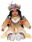 MALINI, 22" Vinyl INDIAN DOLL VM221079 - Kinnex Dolls | VM221079 |