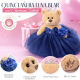 20" Quince Light Brown Bear With Embroidery "Mis 15 Anos" - B16632-16 Navy Blue