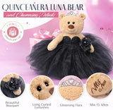 20" Quince Light Brown Bear With Embroidery "Mis 15 Anos" - B16632-17 Black
