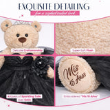 20" Quince Light Brown Bear With Embroidery "Mis 15 Anos" - B16632-17 Black