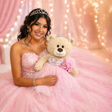 20" Light Brown Bear - B16632N-15G Royal Blue With Gold Trim
