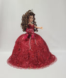 18" Quince Umbrella Vinyl Dolls KB18725V-7 Burgundy