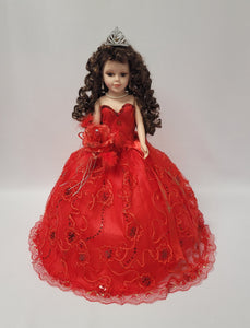 18" Quince Umbrella Vinyl Dolls KB18725V-14 Red