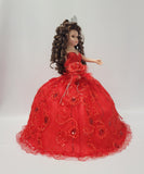 18" Quince Umbrella Vinyl Dolls KB18725V-14 Red