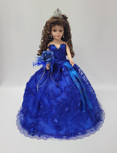 18" Quince Umbrella Vinyl Dolls KB18725V-15 Royal Blue