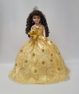 18" Quince Umbrella Vinyl Dolls KB18725V-6 Gold