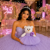 12" Quince White Bear - B09631N-5 Lavender