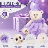 20" Quince White Bear With Embroidery "Mis 15 Anos" - B16831-29 Blush