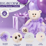 20" Sweet 16 White Bear With Embroidery "Sweet 16" - B16831A-15 Royal Blue