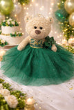 20" Quince Light Brown Bear With Embroidery "Mis 15 Anos" - B16632-33G  Emerald Green