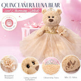 20" Quince Light Brown Bear With Embroidery "Mis 15 Anos" - B16632-34G  Champagne