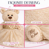 20" Quince Light Brown Bear With Embroidery "Mis 15 Anos" - B16632-34G  Champagne