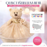 20" Quince Light Brown Bear With Embroidery "Mis 15 Anos" - B16632-34G  Champagne