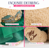 12" Quince Light Brown Bear With Embroidery "Mis 15 Años" - B09632-33G Emerald Green